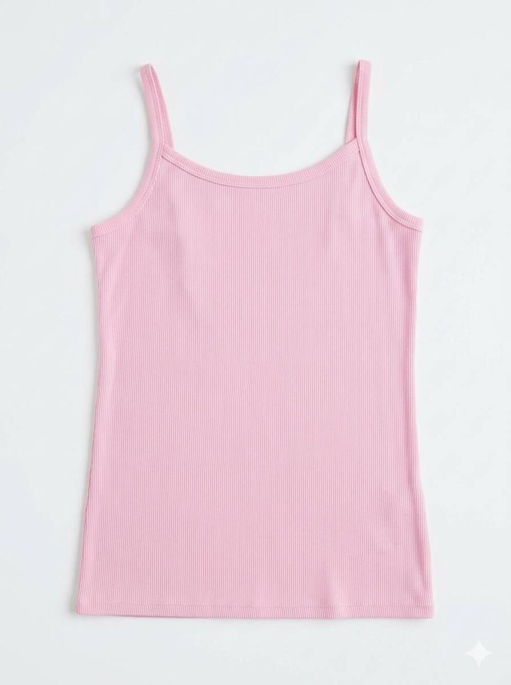 ☔️🔺️Pink Ribbed Cami Sleeveless Top Large